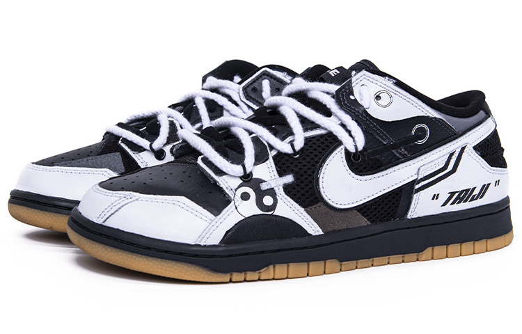 Lookbook [Kasut Custom] Nike Dunk Low Scrap 'Yin Yang' DB0500-001(Team1-男款太极阴阳)