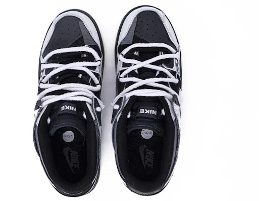 【定制球鞋】 Nike Dunk Low Scrap 太極 陰陽 解構鞋帶 低幫 板鞋 男款 黑白 Shop 【定制球鞋】 Nike Dunk Low Scrap 太極 陰陽 解構鞋帶 低幫 板鞋 男款 黑白