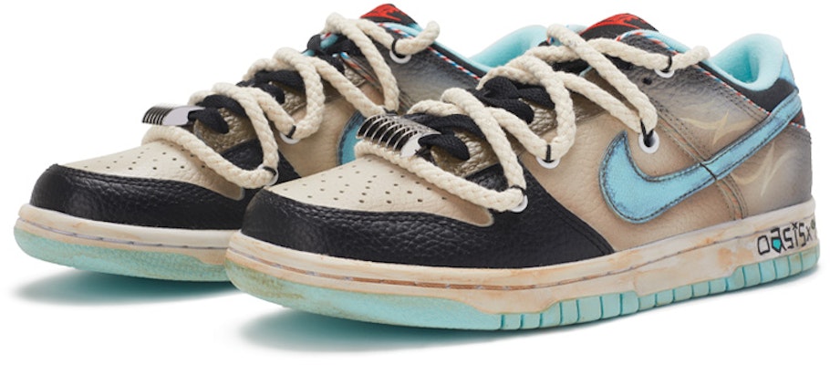 나이키 덩크 로우 SE '블랙 블루 오아시스 디컨스트럭티드' DN3351-001(TeamR-女款绿洲黑蓝) Lookbook 나이키 덩크 로우 SE '블랙 블루 오아시스 디컨스트럭티드' DN3351-001(TeamR-女款绿洲黑蓝)