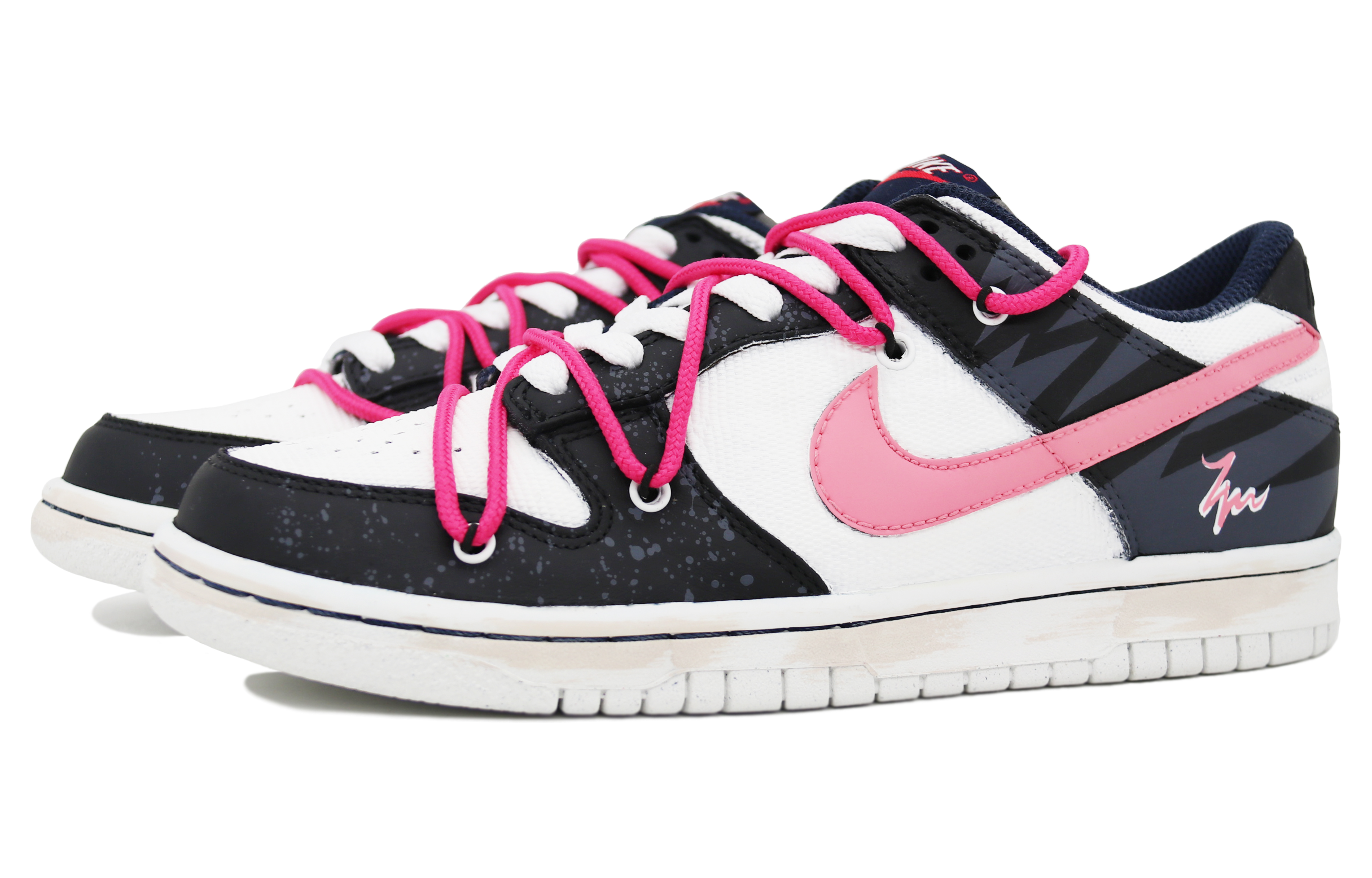 Lookbook [Kasut Custom] Nike Dunk Low SE 'Hitam Pink Dibongkar' DM1051-400(Team31-女款雾都恋人)