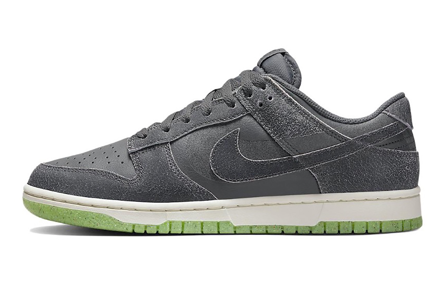 Sizing [Kasut Custom] Nike Dunk Low SE 'Hitam Putih Hijau Cool Summer' DQ6215-001(TeamE-女款重金属黑白绿)