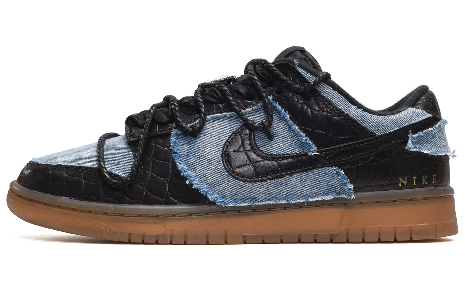 Buy [Kasut Custom] Nike Dunk Low SE 'Denim Pearl - Hitam Biru' DV1024-010(TeamE-男款珍珠黑蓝)