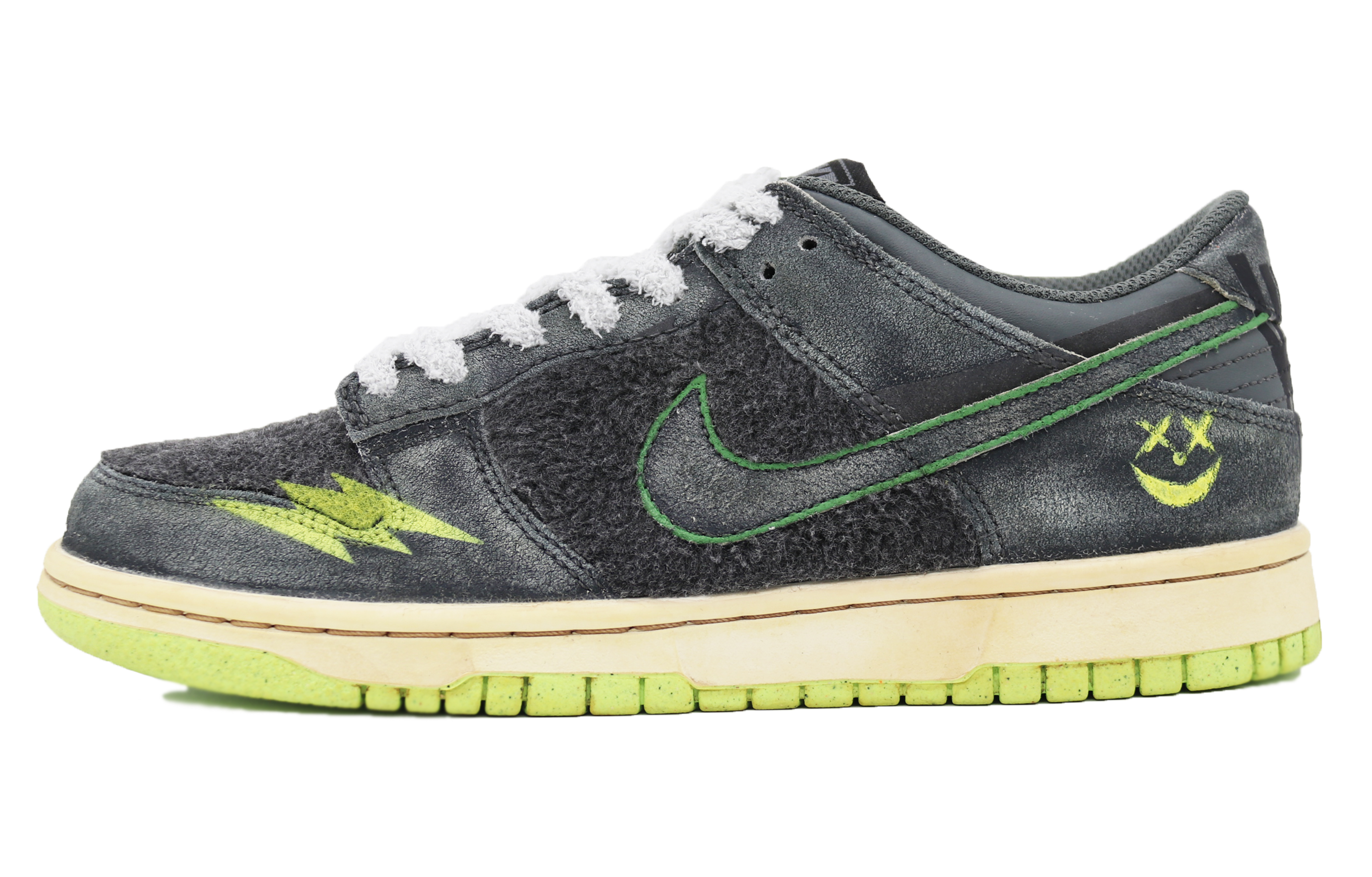 Buy [定制鞋] 耐克Dunk Low SE '涂鸦闪电小丑' DQ6215-001(Team31-闪电小丑女款)