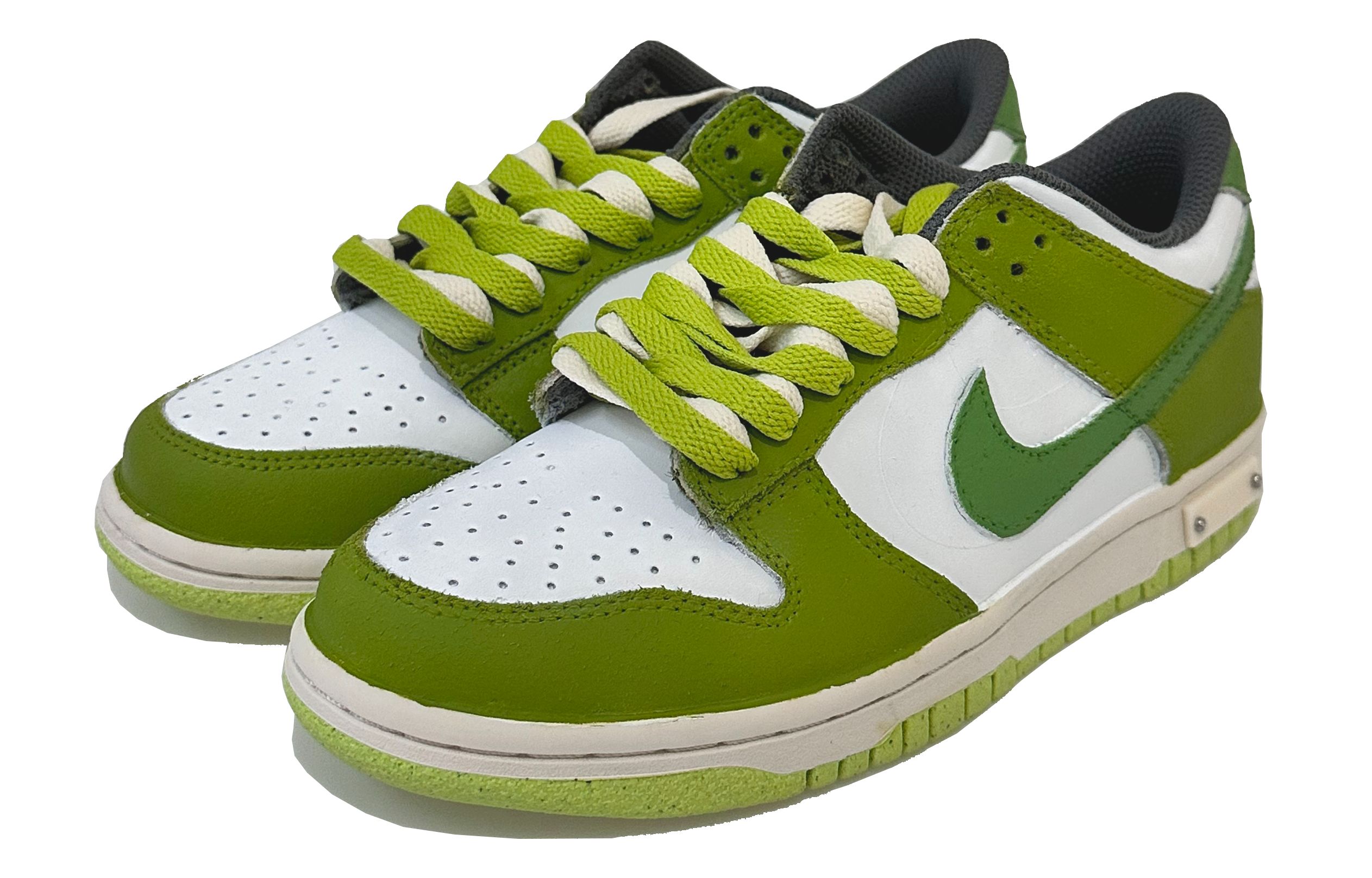 Lookbook 나이키 덩크 로우 SE '할로윈 그린' (커스텀) DQ6215-001(Team33-青苹果-女款)