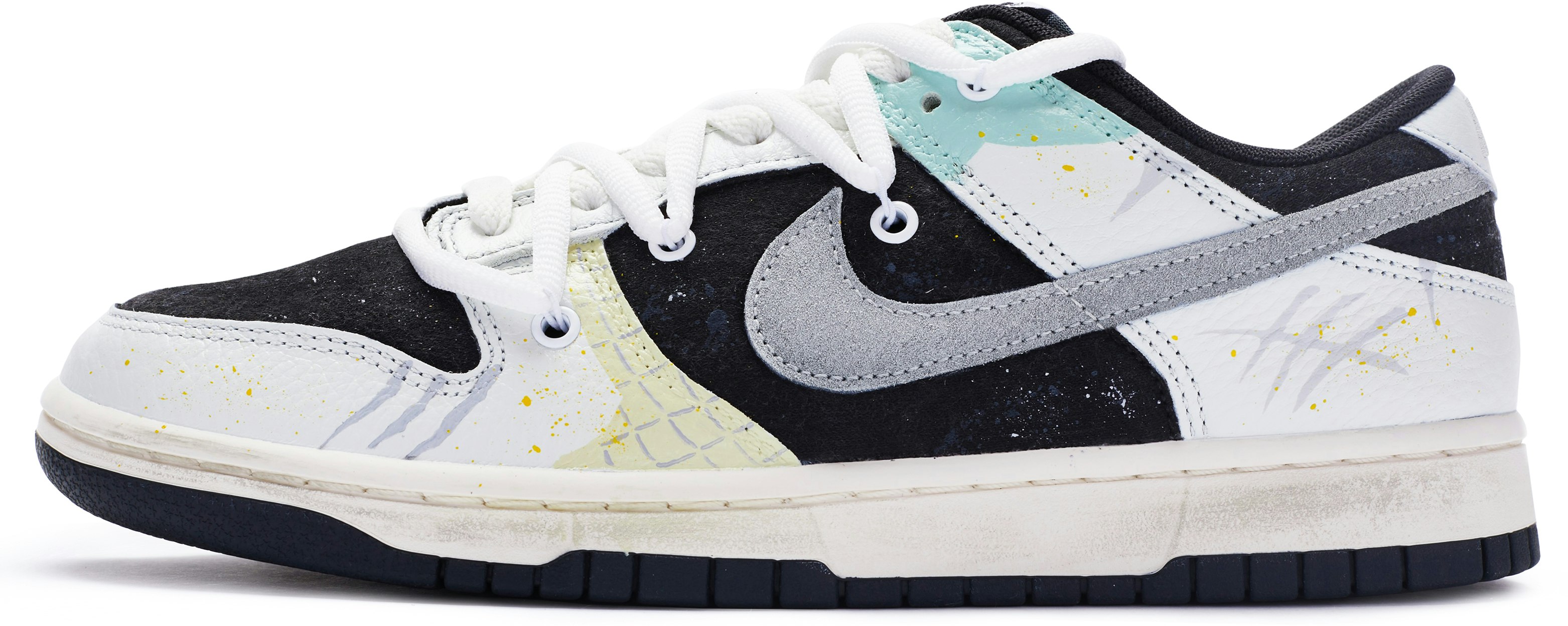 custom-shoes-nike-dunk-low-se-ivory-grey-teal