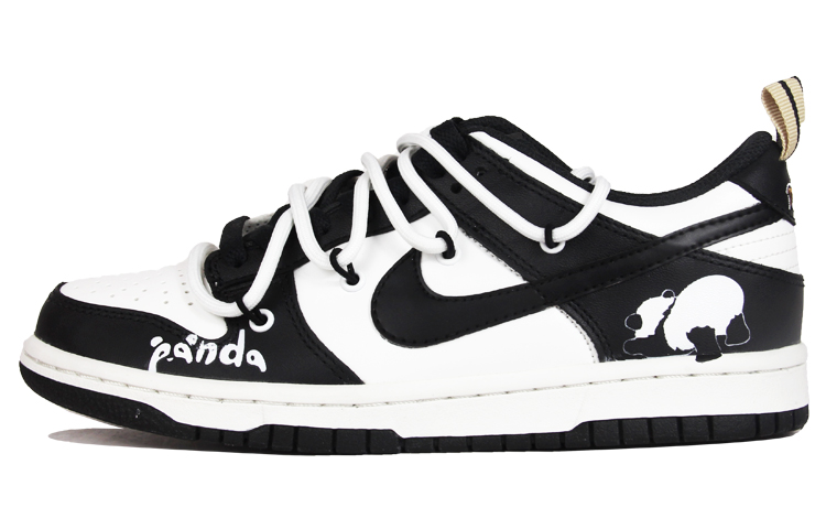 Buy 【定制球鞋】Nike Dunk Low SE 熊貓 解構 簡約百搭 低幫 板鞋 GS 黑白