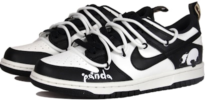 【定制球鞋】Nike Dunk Low SE 熊貓 解構 簡約百搭 低幫 板鞋 GS 黑白 Lookbook 【定制球鞋】Nike Dunk Low SE 熊貓 解構 簡約百搭 低幫 板鞋 GS 黑白
