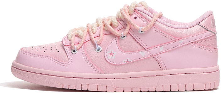 【定制球鞋】Nike Dunk Low SE (GS) "Prism Pink" 解構 情侶 櫻花 高街 低幫 板鞋 粉色 Buy 【定制球鞋】Nike Dunk Low SE (GS) "Prism Pink" 解構 情侶 櫻花 高街 低幫 板鞋 粉色