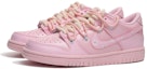 Lookbook 【定制球鞋】Nike Dunk Low SE (GS) "Prism Pink" 解構 情侶 櫻花 高街 低幫 板鞋 粉色