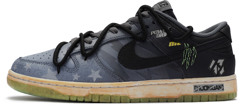 【客製球鞋】Nike Dunk Low SE BIGNIU 賽車主題 抓痕 勝利抓痕 手繪噴繪 低筒板鞋 GS 黑灰 Buy 【客製球鞋】Nike Dunk Low SE BIGNIU 賽車主題 抓痕 勝利抓痕 手繪噴繪 低筒板鞋 GS 黑灰