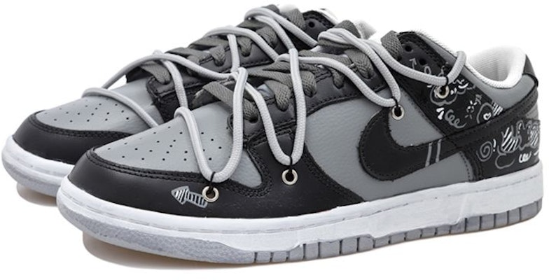 나이키 덩크 로우 SE '섀도우 그레이 그래피티' (커스텀) DQ0380-001(Team拾玖-影子涂鸦女S-BOX) Lookbook 나이키 덩크 로우 SE '섀도우 그레이 그래피티' (커스텀) DQ0380-001(Team拾玖-影子涂鸦女S-BOX)