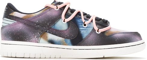 【定製球鞋】 Nike Dunk Low SE 解構鞋帶 噴繪星空 低幫 板鞋 GS 紫藍黃 Order 【定製球鞋】 Nike Dunk Low SE 解構鞋帶 噴繪星空 低幫 板鞋 GS 紫藍黃