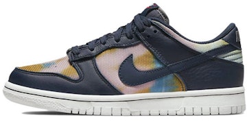 【定製球鞋】 Nike Dunk Low SE 解構鞋帶 噴繪星空 低幫 板鞋 GS 紫藍黃 Purchase 【定製球鞋】 Nike Dunk Low SE 解構鞋帶 噴繪星空 低幫 板鞋 GS 紫藍黃