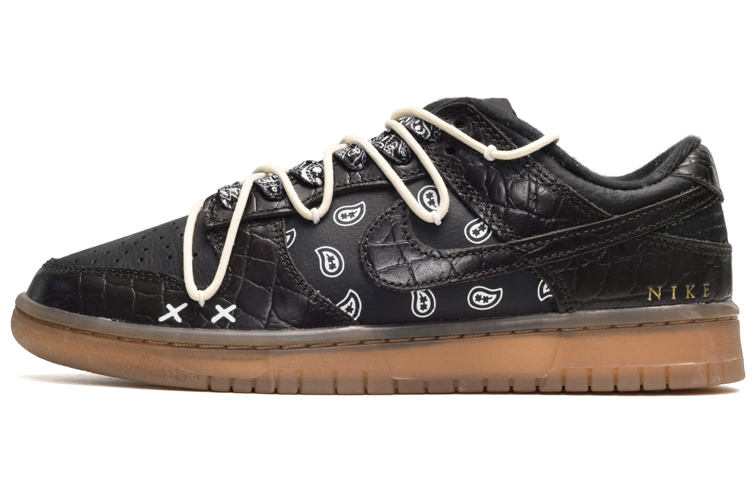 Buy [定制鞋款] 耐克Dunk Low SE '夏日佩斯利黑白款' DV1024-010(TeamE-男款腰果花黑白)