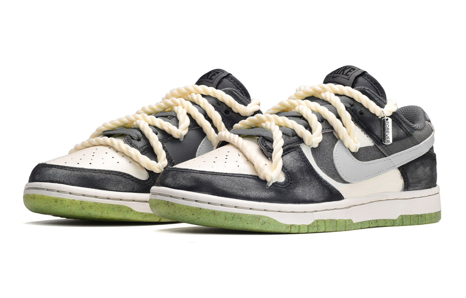 Lookbook 나이키 덩크 로우 SE '여름 블랙 화이트 그레이' (Nike Dunk Low SE 'Summer Black White Gray') DQ6215-001(TeamE-女款重金属黑白灰)