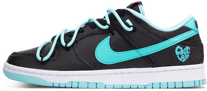 【客製化球鞋】Nike Dunk Low SE Tiffany 藍 愛心 休閒 低筒 板鞋 GS 黑藍 Buy 【客製化球鞋】Nike Dunk Low SE Tiffany 藍 愛心 休閒 低筒 板鞋 GS 黑藍
