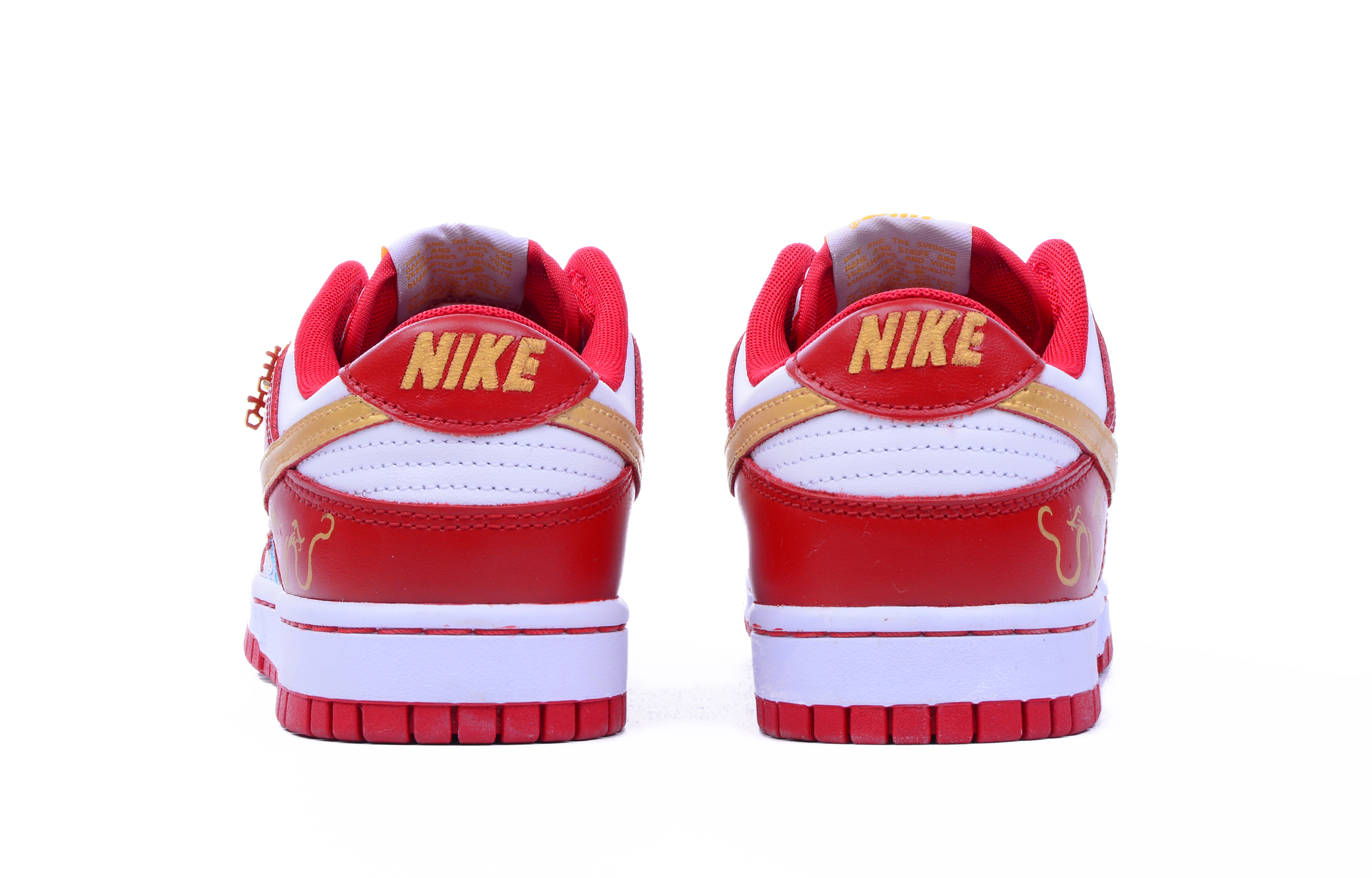 Shop [Kasur Kasut] Nike Dunk Low Kotak Istimewa 'Perkahwinan Custom' DD1391-602(Team42-唯你男款金红S-BOX)