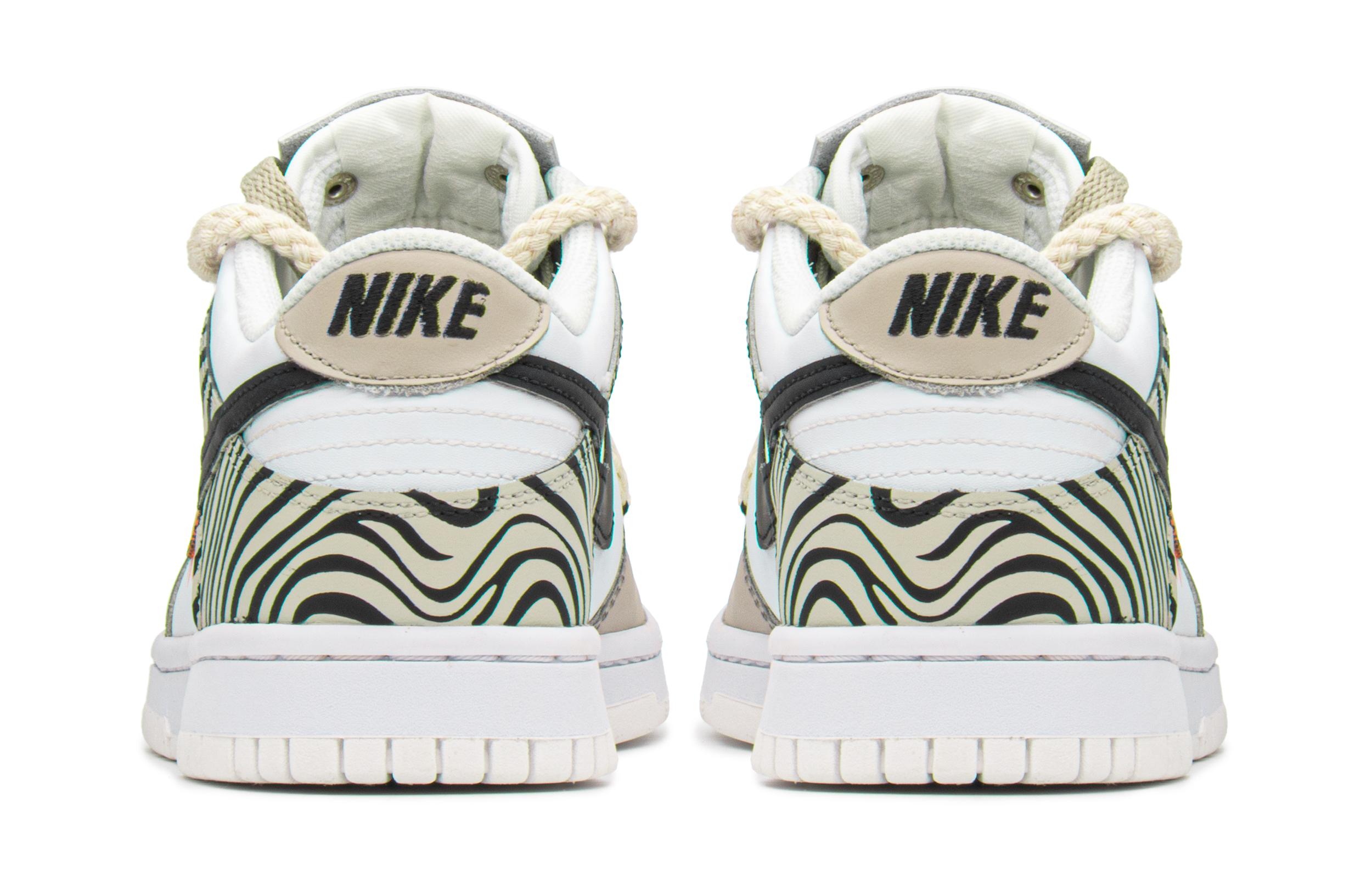 Purchase 【定制球鞋】Nike Dunk Low特别版 '卡其熊猫' '斑马爱解构' DH9765-100(TeamA-DKL斑马纹女S-BOX)