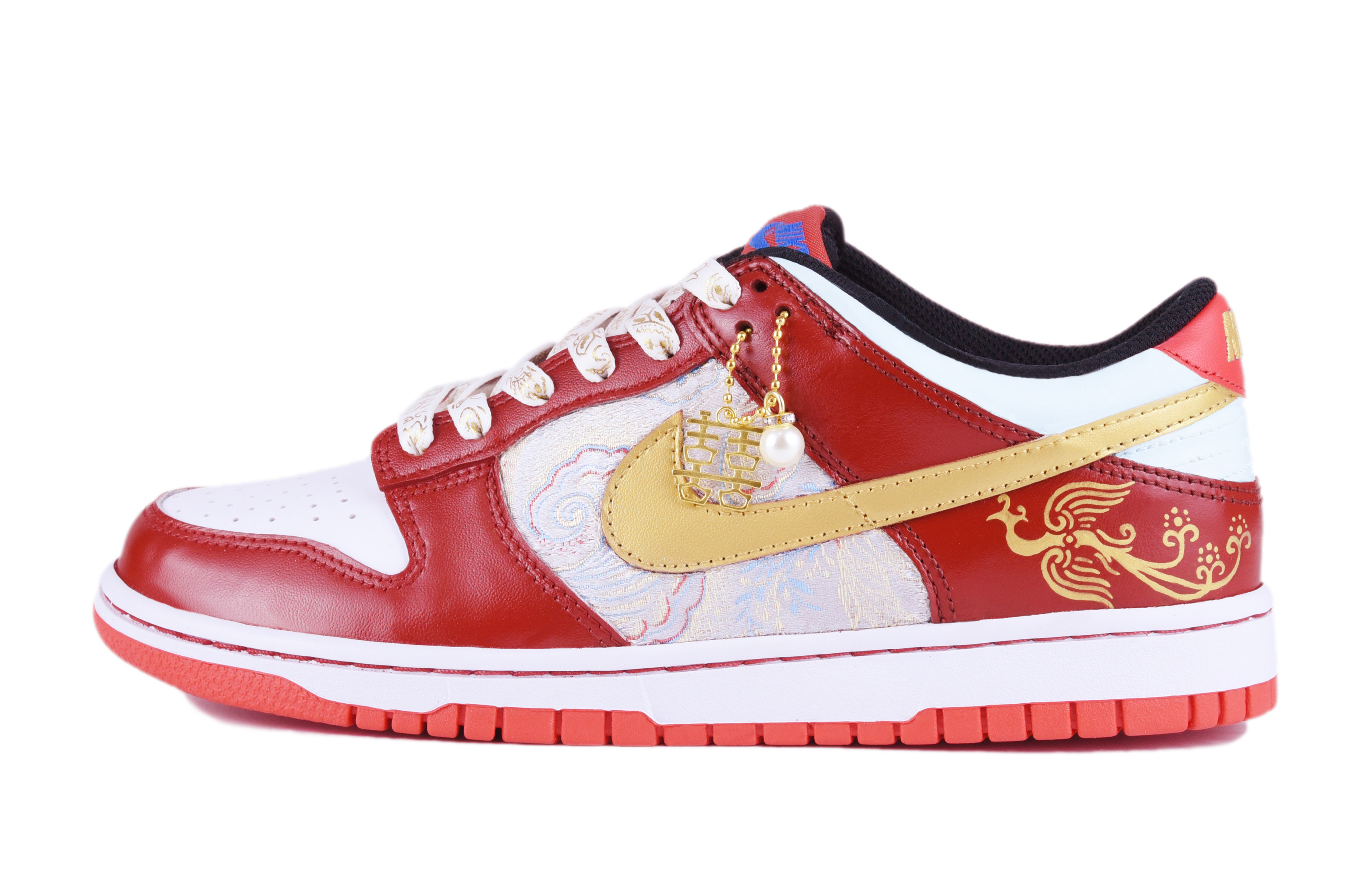 [Custom Shoes] Nike Dunk Low Special Box 'Red Gold Embroidery'