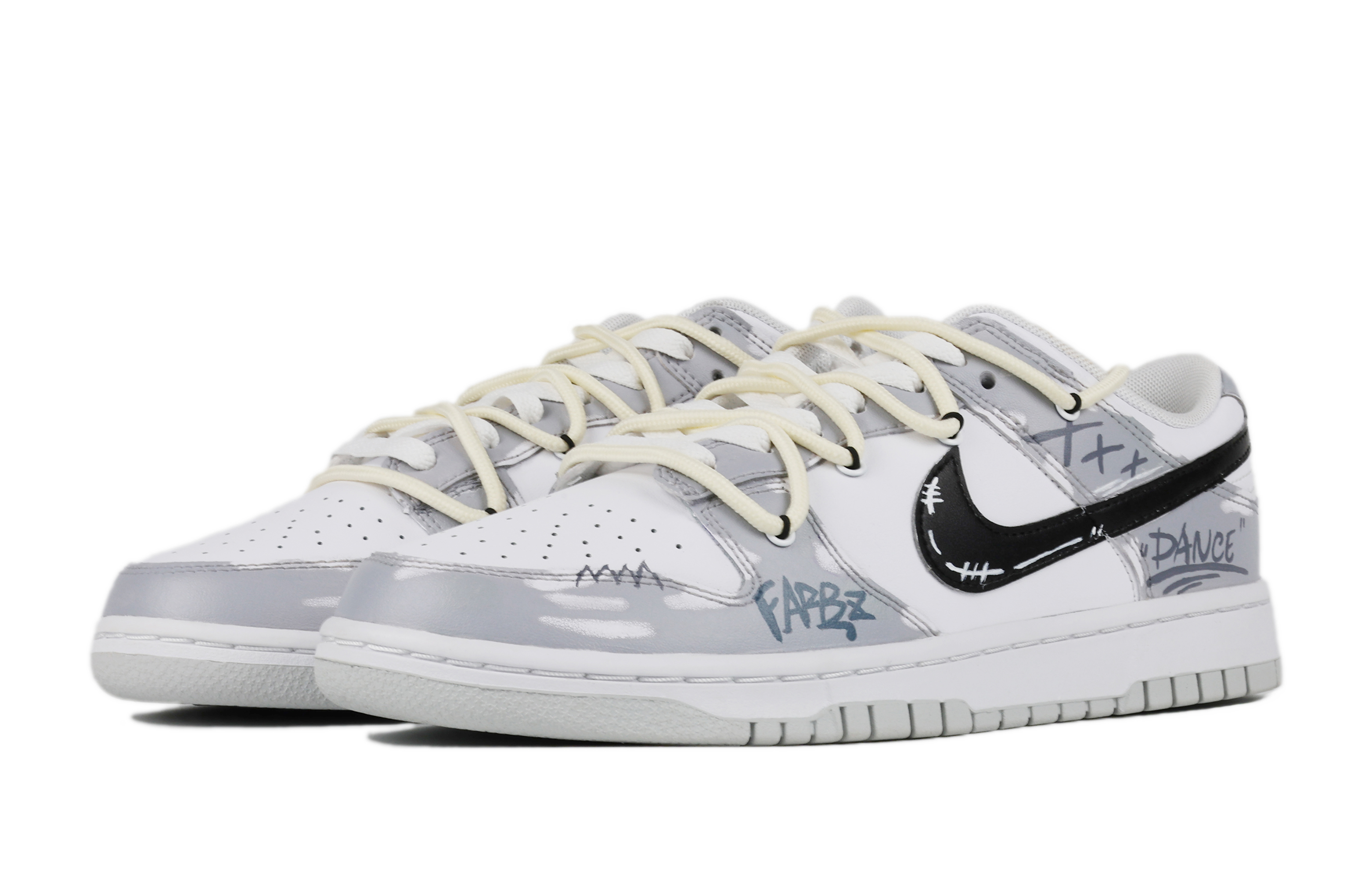 Shop 【定製球鞋】Nike Dunk Low 青澀 特殊禮盒 胖小匠定製 解構風 防滑減震 低筒 板鞋 男款 黑白灰