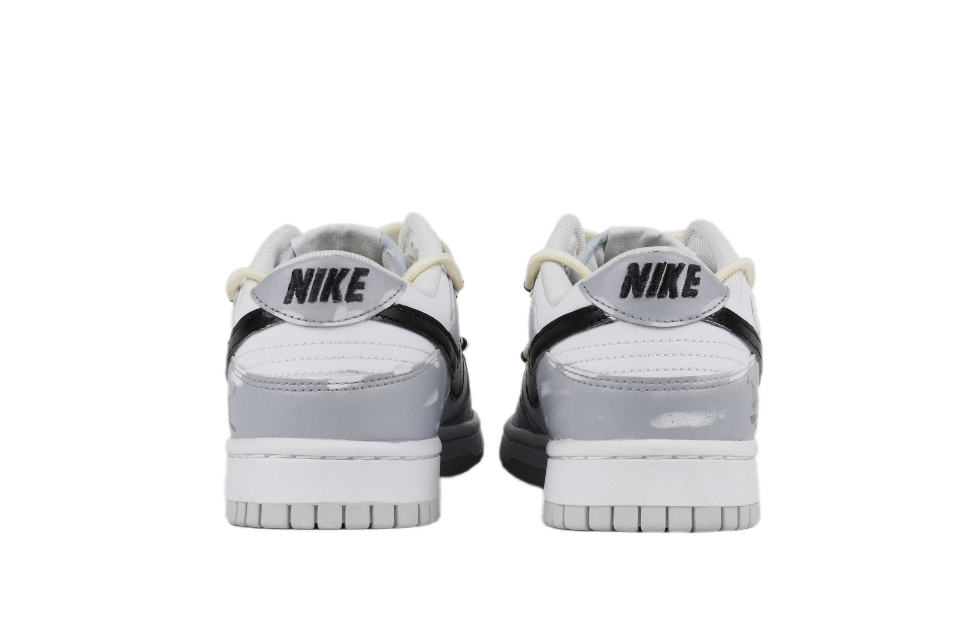 Purchase 【定製球鞋】Nike Dunk Low 青澀 特殊禮盒 胖小匠定製 解構風 防滑減震 低筒 板鞋 男款 黑白灰