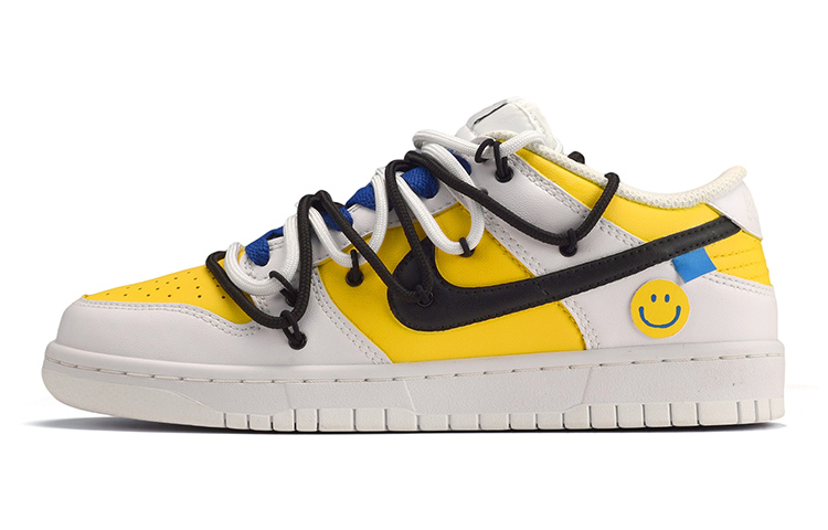 Buy 나이키 덩크 로우 화이트 옐로우 '스마일리 디컨스트럭티드' DH9765-100(TeamE-女款笑脸白黄)