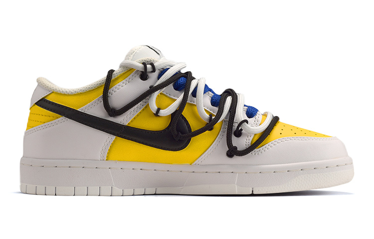 Order 나이키 덩크 로우 화이트 옐로우 '스마일리 디컨스트럭티드' DH9765-100(TeamE-女款笑脸白黄)