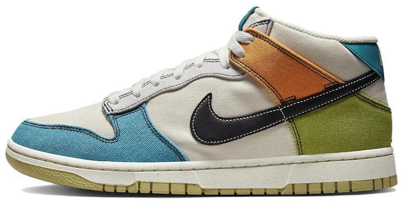 나이키 덩크 미드 '데님 블루' (커스텀) DV0830-100(Team肆-复古花卉系列A) Details for 나이키 덩크 미드 '데님 블루' (커스텀) DV0830-100(Team肆-复古花卉系列A)