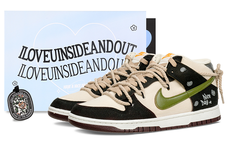 [Custom Shoes] Nike Dunk Mid 'Panda Cashew Blossom' DV0830-101-466332