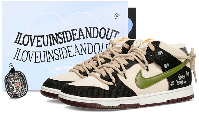 나이키 덩크 미드 '판다 캐슈 블라썸' (커스텀) DV0830-101-466332 Buy 나이키 덩크 미드 '판다 캐슈 블라썸' (커스텀) DV0830-101-466332