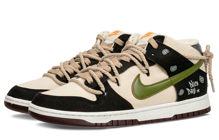 Shop [Zapatillas Personalizadas] Nike Dunk Mid 'Panda Cashew Blossom' DV0830-101-466332