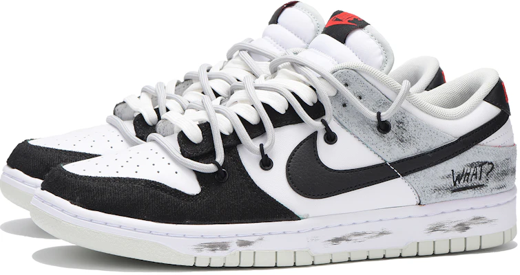 【定製球鞋】Nike Dunk Retro 高街 Vibe風 復古 做舊 塗鴉 耐磨輕便防滑 低筒 板鞋 男款 黑白 Shop 【定製球鞋】Nike Dunk Retro 高街 Vibe風 復古 做舊 塗鴉 耐磨輕便防滑 低筒 板鞋 男款 黑白