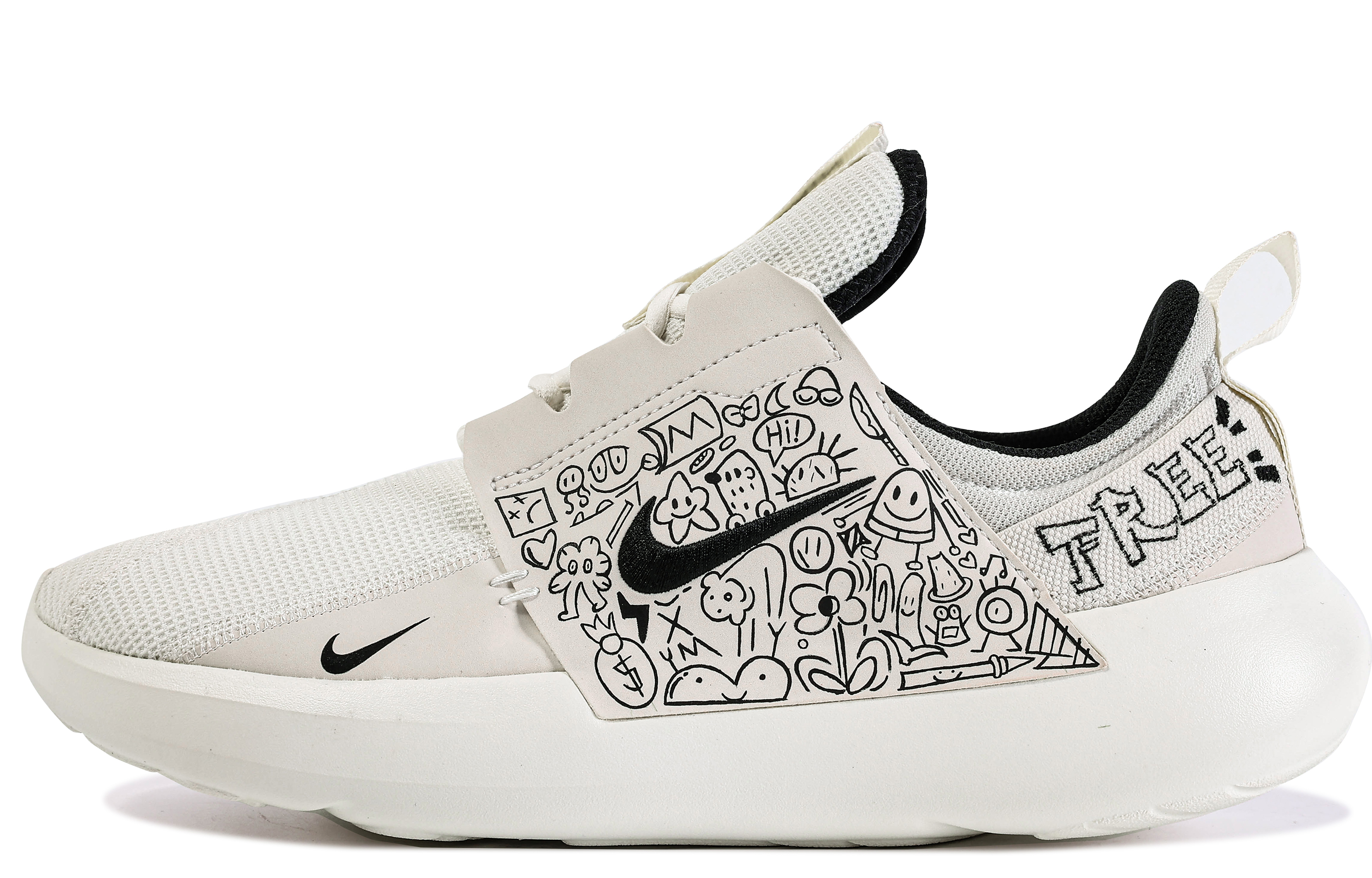 Buy 【客製球鞋】Nike E-Series AD 達文西客製 小世界 塗鴉 簡約 百搭 耐磨防滑 低筒 生活休閒鞋 男款 白黑