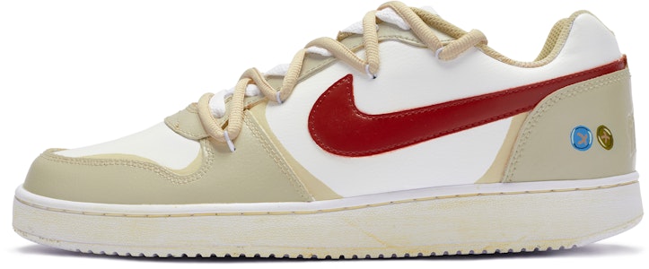 【客製球鞋】Nike EBERNON Low BIGNIU 雙人成行 解構鞋帶 手繪噴繪 低筒 板鞋 男款 米黃白 Buy 【客製球鞋】Nike EBERNON Low BIGNIU 雙人成行 解構鞋帶 手繪噴繪 低筒 板鞋 男款 米黃白