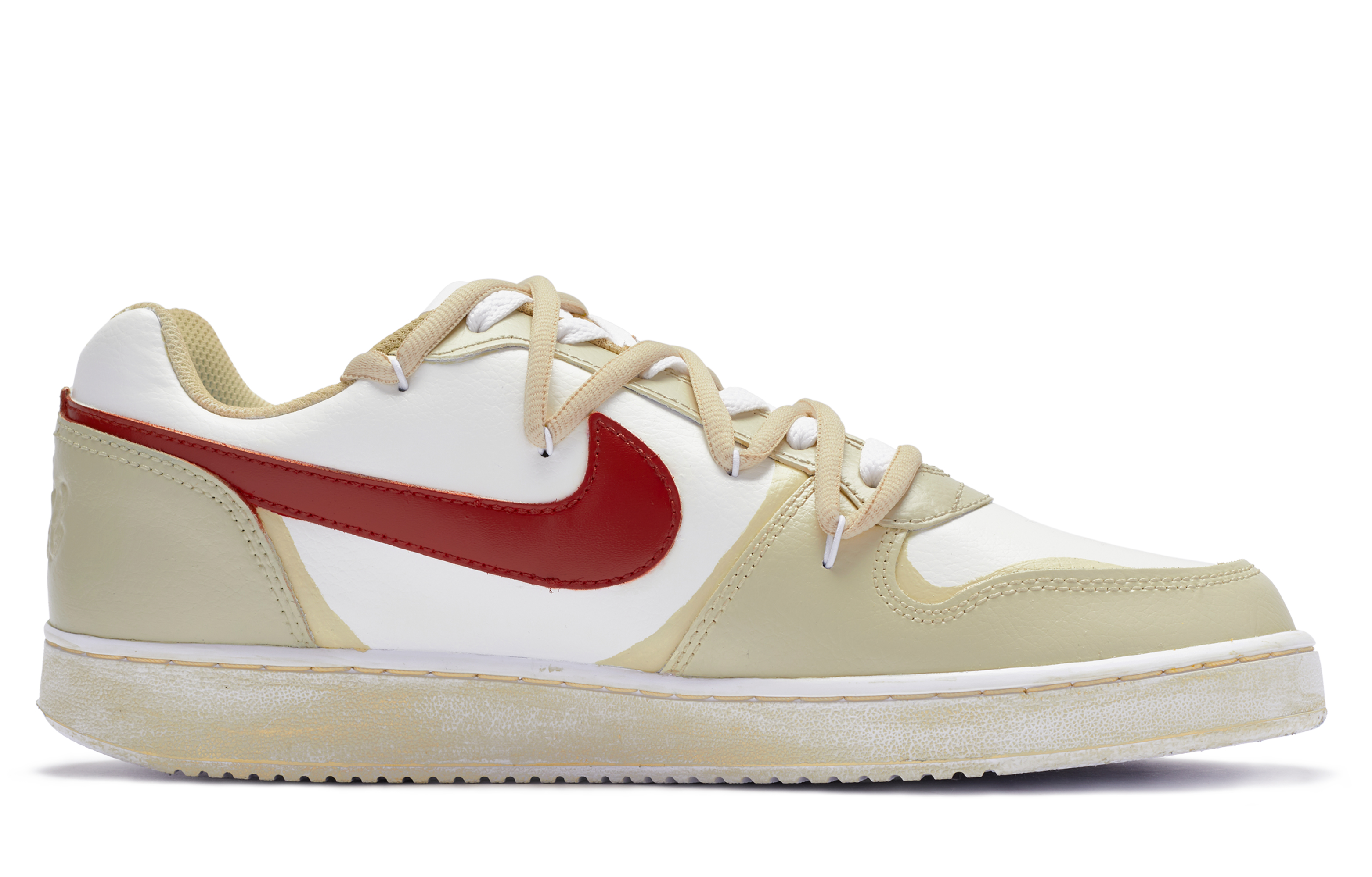 Order [カスタムシューズ] ナイキ エバノン ロー 'ビッグ ニュー デコンストラクト ベージュ-ホワイト' AQ1775-100(TeamR-男款双人成行)