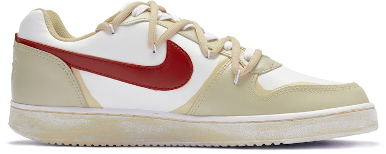 【客製球鞋】Nike EBERNON Low BIGNIU 雙人成行 解構鞋帶 手繪噴繪 低筒 板鞋 男款 米黃白 Order 【客製球鞋】Nike EBERNON Low BIGNIU 雙人成行 解構鞋帶 手繪噴繪 低筒 板鞋 男款 米黃白