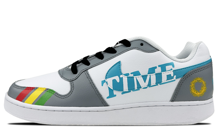 Buy [Sepatu Custom] Nike Ebernon Low 'Portal Energi Biru Abu-abu' AQ1775-100(Team叁-男款NE回到未来)