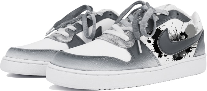 【訂製球鞋】 Nike EBERNON Low 玖製 中國風 漸變 山水畫 水墨風 潑墨 輕訂製 低幫 板鞋 男款 白灰 Lookbook 【訂製球鞋】 Nike EBERNON Low 玖製 中國風 漸變 山水畫 水墨風 潑墨 輕訂製 低幫 板鞋 男款 白灰