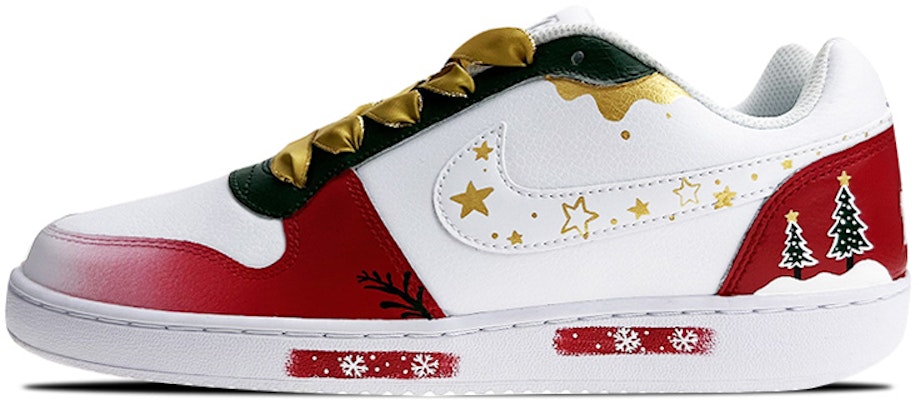 【定制球鞋】Nike EBERNON Low 是在玩鞋 禮盒 燈帶 聖誕 塗鴉 流淌 低幫 板鞋 男款 白紅綠 Buy 【定制球鞋】Nike EBERNON Low 是在玩鞋 禮盒 燈帶 聖誕 塗鴉 流淌 低幫 板鞋 男款 白紅綠