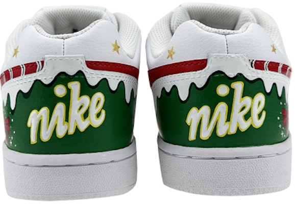 【定製球鞋】Nike EBERNON 是在玩鞋 雙勾 聖誕 塗鴉 碰撞色 低幫 板鞋 男款 白紅綠 Purchase 【定製球鞋】Nike EBERNON 是在玩鞋 雙勾 聖誕 塗鴉 碰撞色 低幫 板鞋 男款 白紅綠