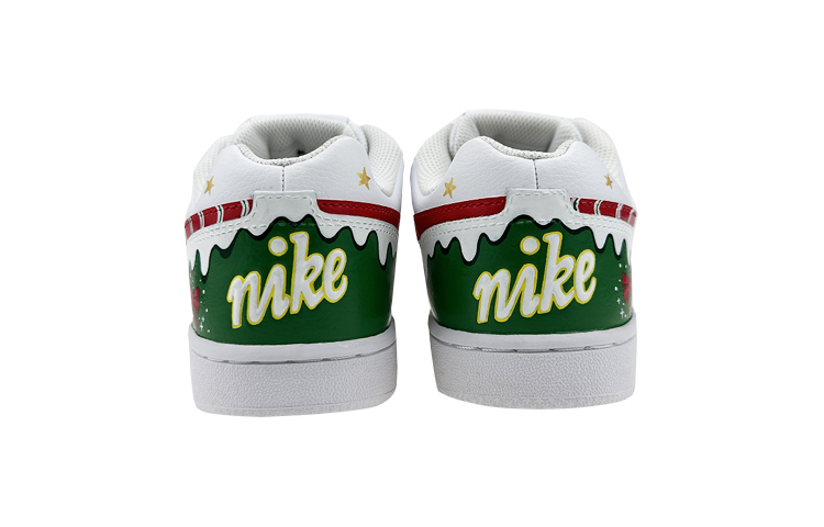 Purchase [Nike Khusus] Ebernon Low 'Christmas Graffiti Putih-Merah-Hijau' AQ1775-100(Team叁-男款双钩圣诞S-BOX)