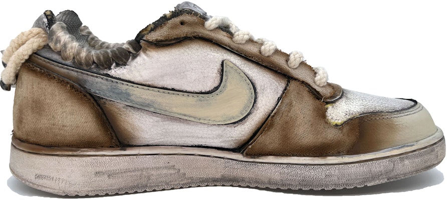 【客製球鞋】 Nike EBERNON Low 復古麻布麻繩破壞燒焦 低筒 板鞋 男款 Order 【客製球鞋】 Nike EBERNON Low 復古麻布麻繩破壞燒焦 低筒 板鞋 男款