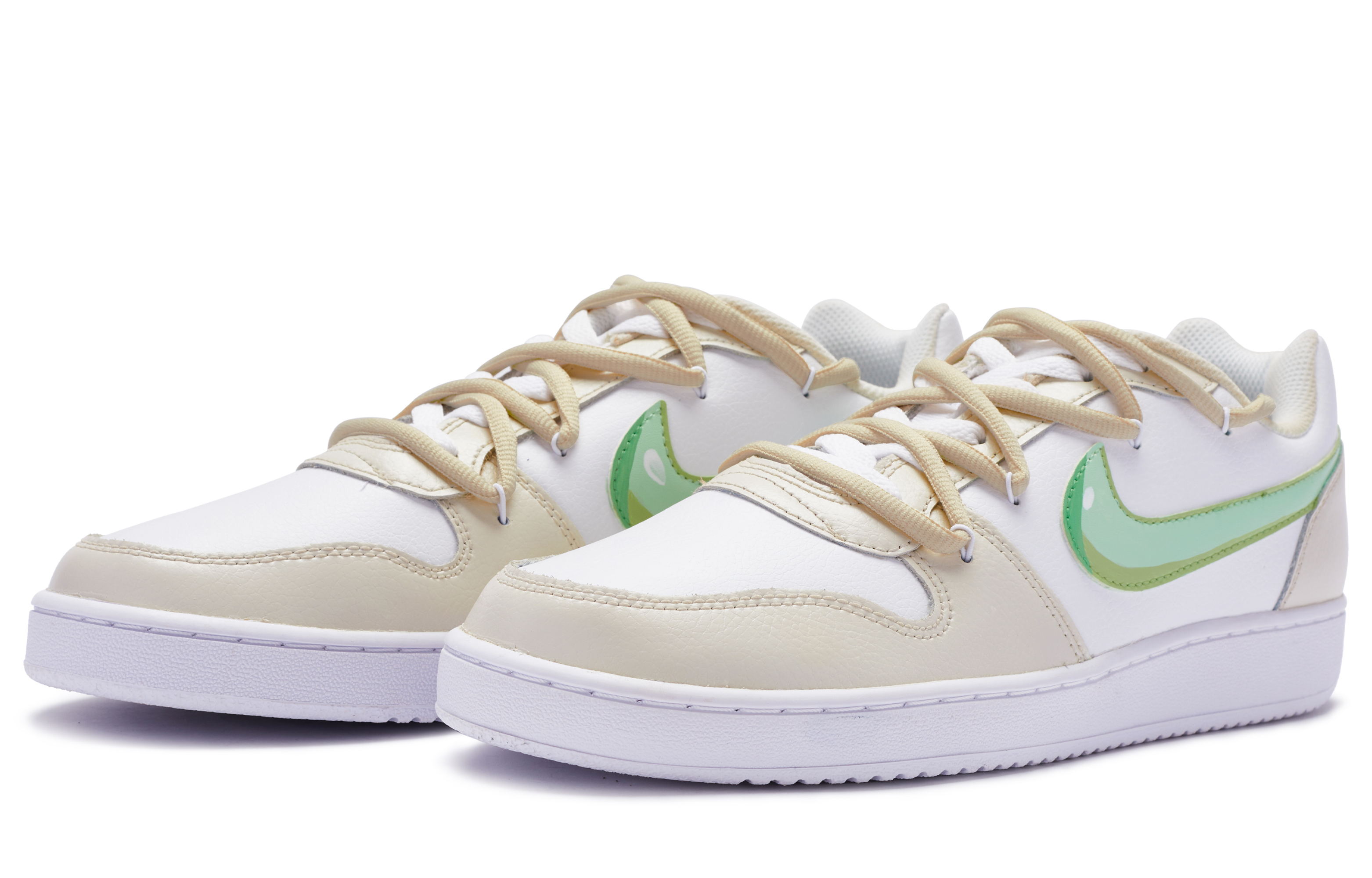 Lookbook [Kasut Custom] Nike Ebernon Low 'Groot Kuning Putih Hijau' AQ1775-100(TeamR-男款Groot)