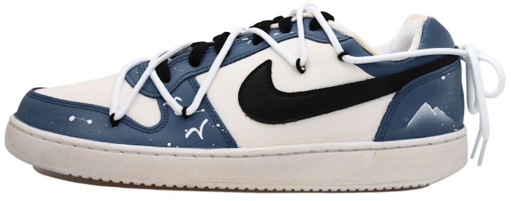 【客製化球鞋】Nike EBERNON Low 復古 青霾藍 山海 新中式 解構風 潑墨 低筒 橋鞋 男款 黑白藍 Buy 【客製化球鞋】Nike EBERNON Low 復古 青霾藍 山海 新中式 解構風 潑墨 低筒 橋鞋 男款 黑白藍