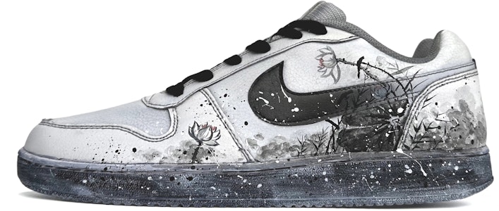 定制鞋款 耐克EBERNON低帮‘墨荷’ AQ1775-100(Team11-水墨荷花男款灰黑) Buy 定制鞋款 耐克EBERNON低帮‘墨荷’ AQ1775-100(Team11-水墨荷花男款灰黑)