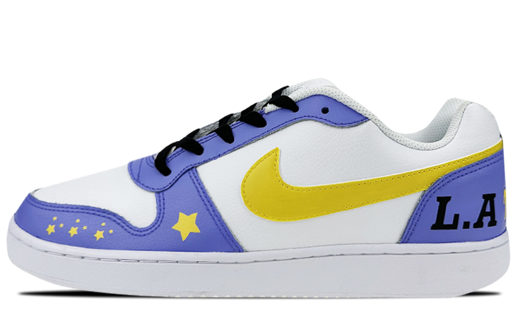 [Custom Shoes] Nike Ebernon Low 'Lakers Graffiti Purple Gold'