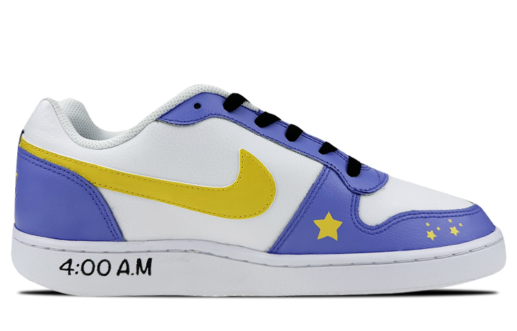 Order 【定制球鞋】Nike EBERNON Low 是在玩鞋 低幫 禮盒 湖人 塗鴉洛杉磯 低幫 板鞋 男款 紫金