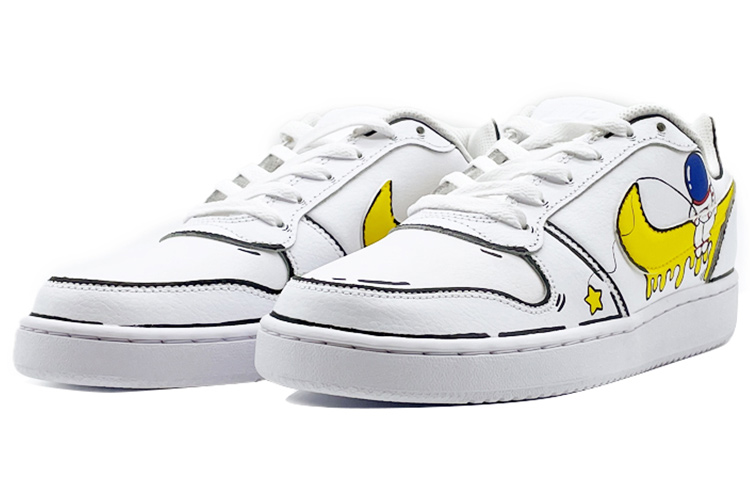 Lookbook [Kasut Custom] Nike Ebernon Low 'Lunar Astronaut' AQ1775-100(Team40-男款太空人黄蓝)