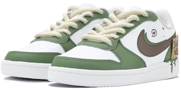 【定制球鞋】 Nike EBERNON Low 聖誕快樂 法語 麻繩鞋帶 復古 低幫 板鞋 男款 綠白 Lookbook 【定制球鞋】 Nike EBERNON Low 聖誕快樂 法語 麻繩鞋帶 復古 低幫 板鞋 男款 綠白