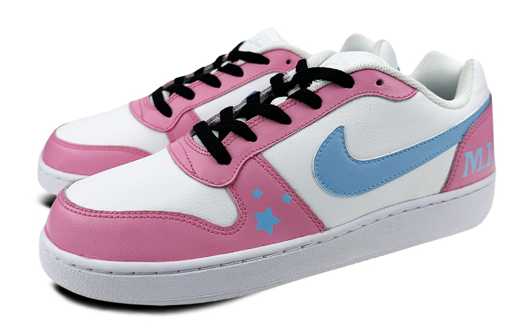 Lookbook 【定制球鞋】Nike EBERNON Low 是在玩鞋 熱火 塗鴉 邁阿密 低幫 板鞋 男款 粉藍